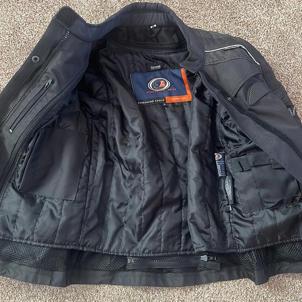 Black Riding Jacket with Reflective Trim - Picture 2 of 5